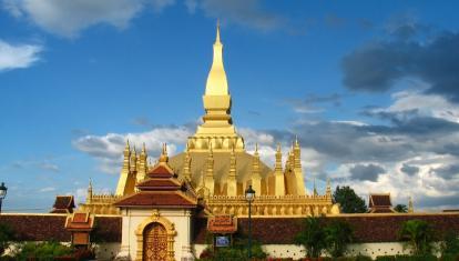 Pha That Luang Buddhist Stupa in Vientiane