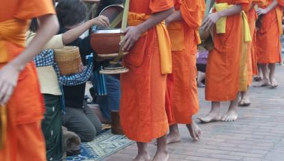 Daily alms ceremony in Luang Prabang