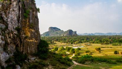 View over plains near Kep