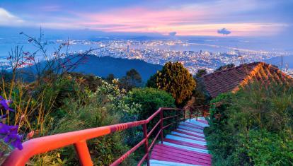 Steps up to Penang Hill