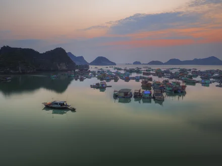 Sunrise over Halong Bay