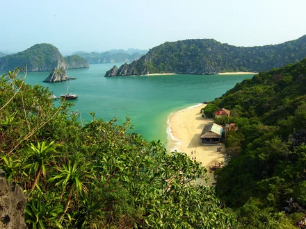 Halong Bay beach