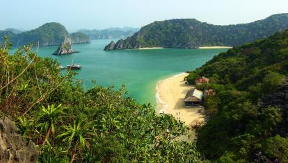 Halong Bay beach