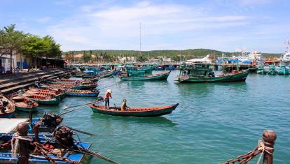 Working boats in Phu Quoc