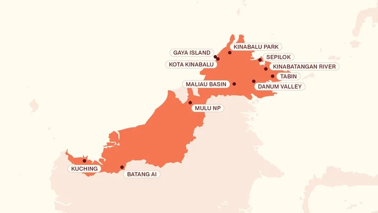 Borneo map
