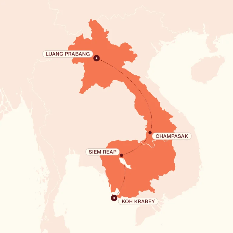 Map showing Soulful Pursuits itinerary route 