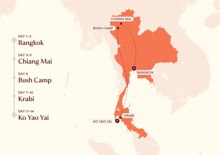 Thailand Honeymoon Map