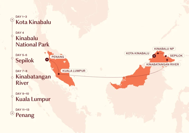 Borneo & Malaysia Discovery Map
