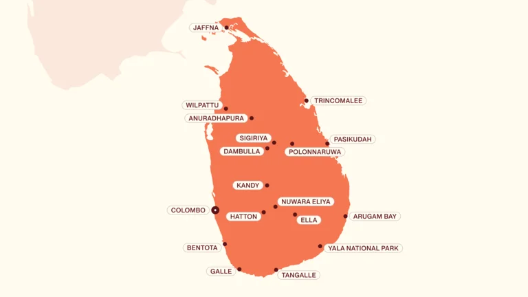 Map of Sri Lanka