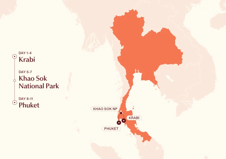 Active Southern Thailand map