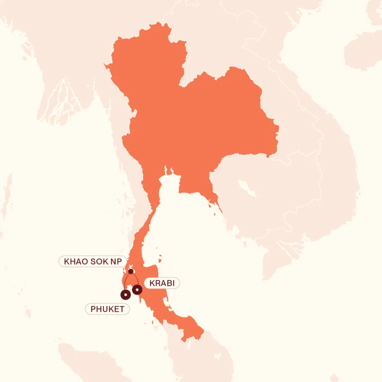 Active Southern Thailand map