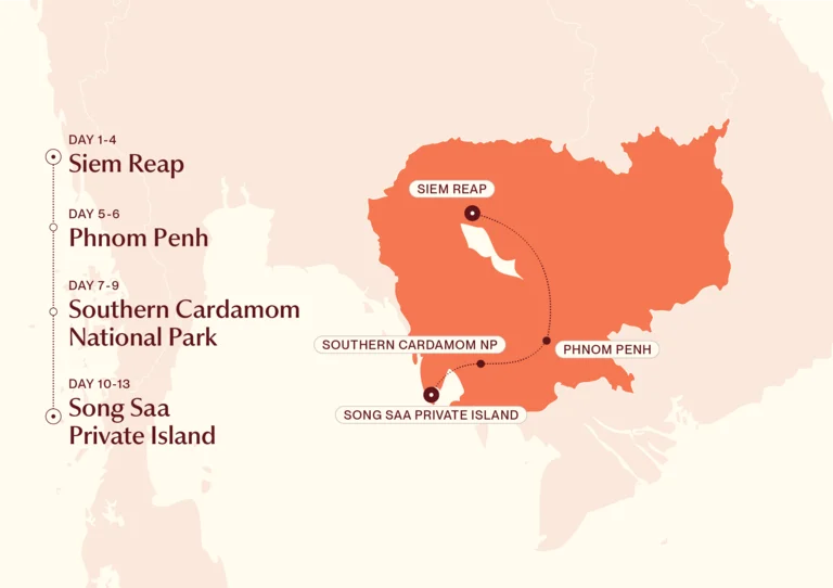 Cambodia in Style map