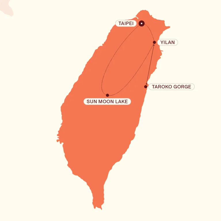 Taiwan Family Adventure itinerary map (mobile)