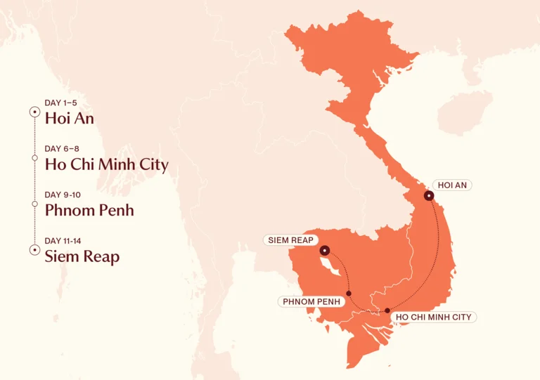 Family Fun in Vietnam & Cambodia map