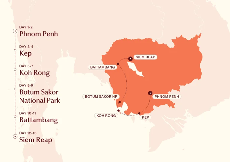 Into the Heart of Cambodia map