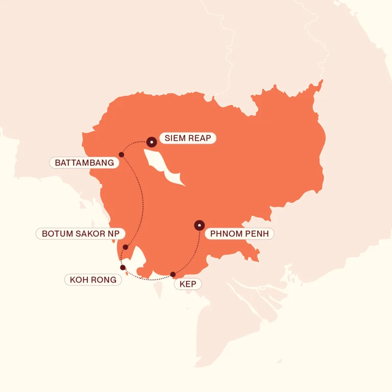 Into the Heart of Cambodia map