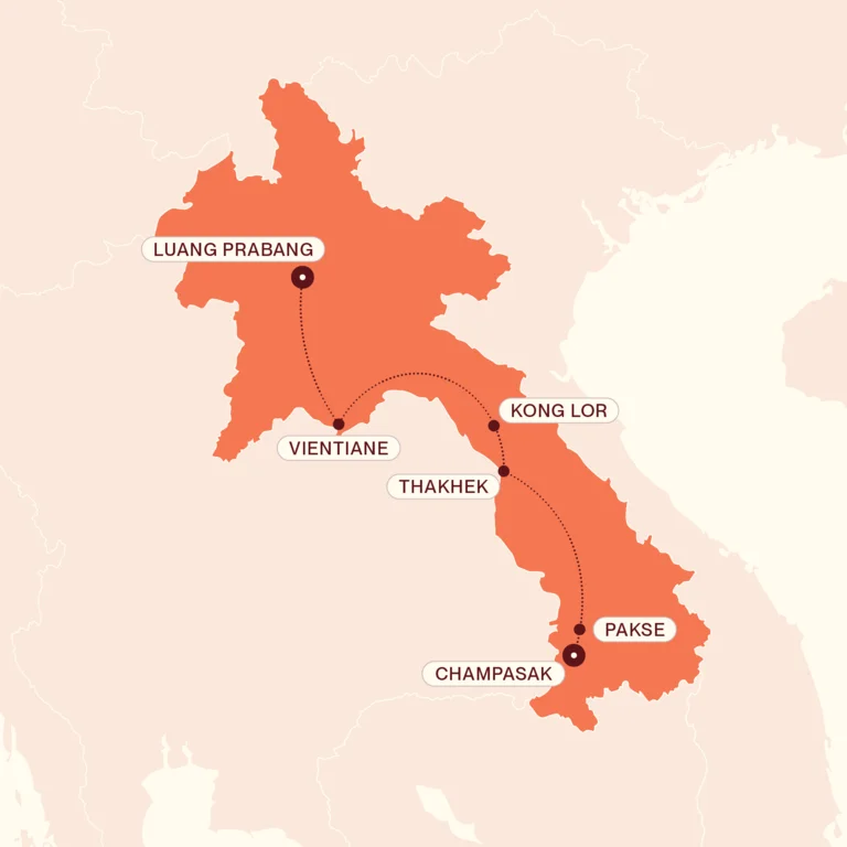 Laos along the Mekong map