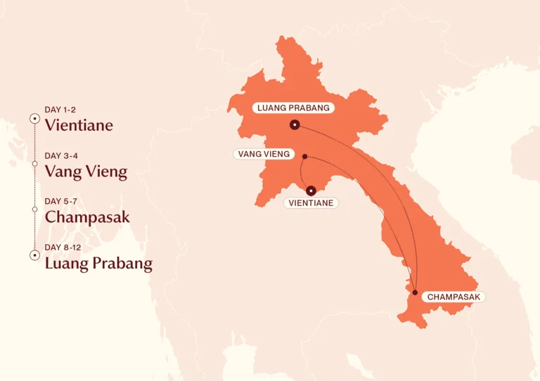 Luxurious Laos map