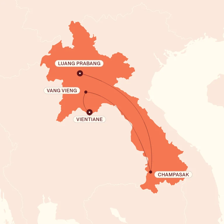 Luxurious Laos map