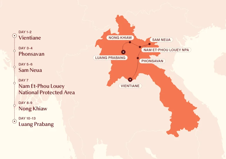 Northern Laos Explorer map