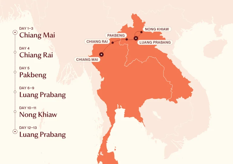 Thailand and Laos Explorer map
