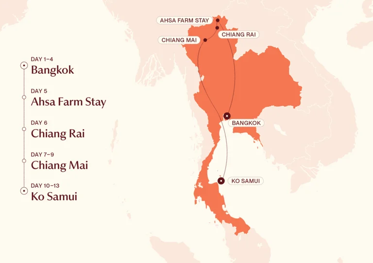 Thailand with Teenagers map