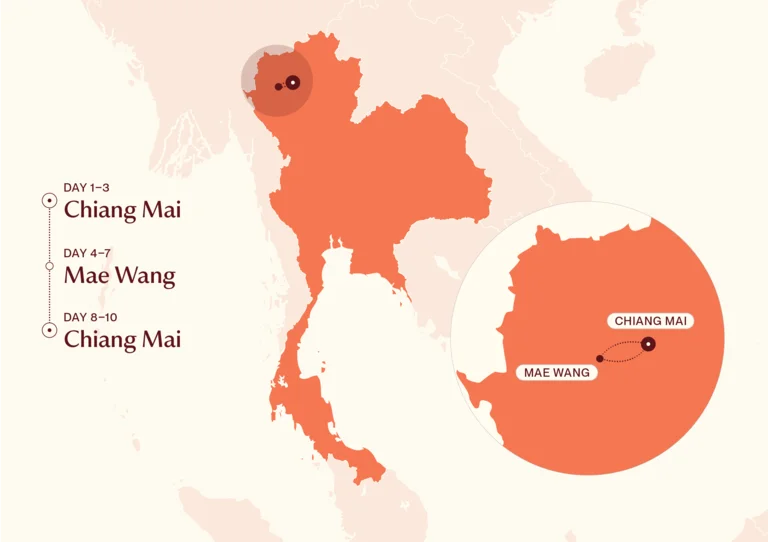 Trails of Northern Thailand map