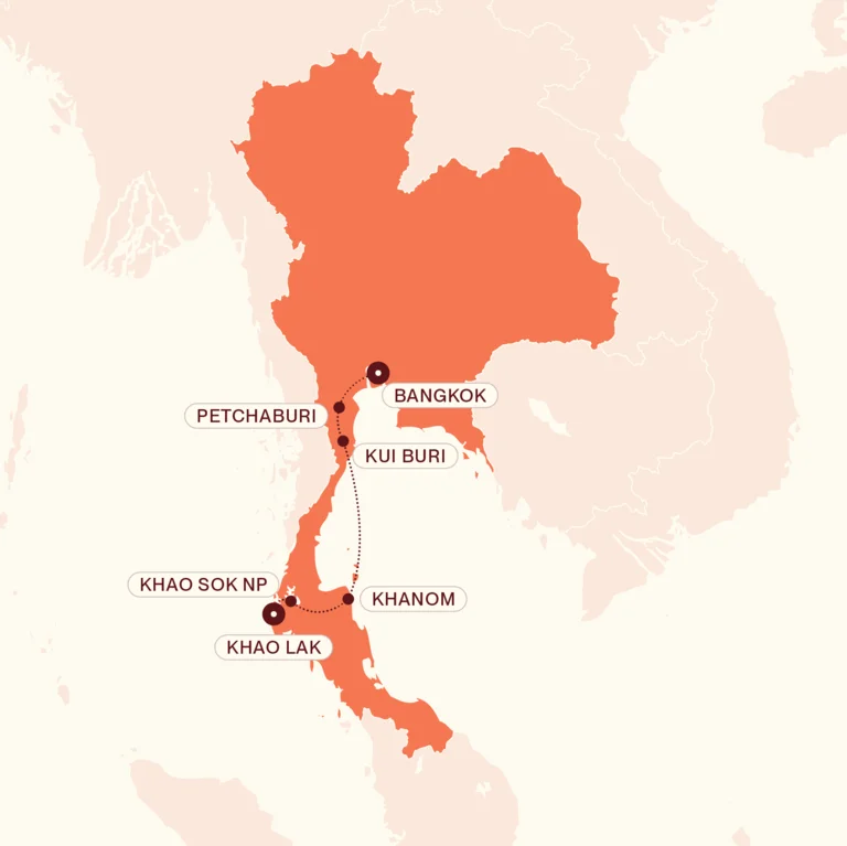Wild Thailand Family Adventure map