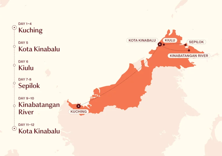 Borneo family adventure map