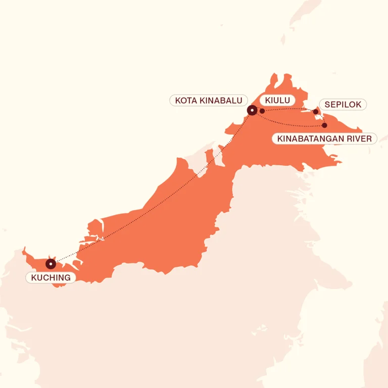 Borneo family adventure map