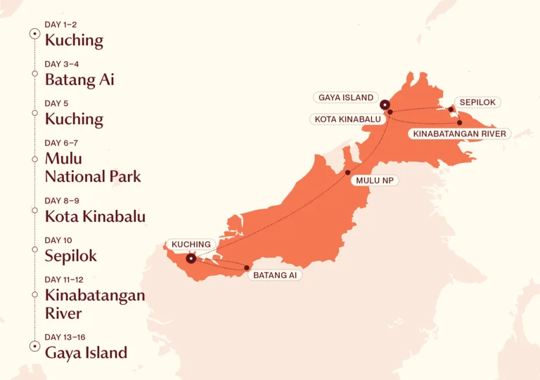 Best of Borneo map