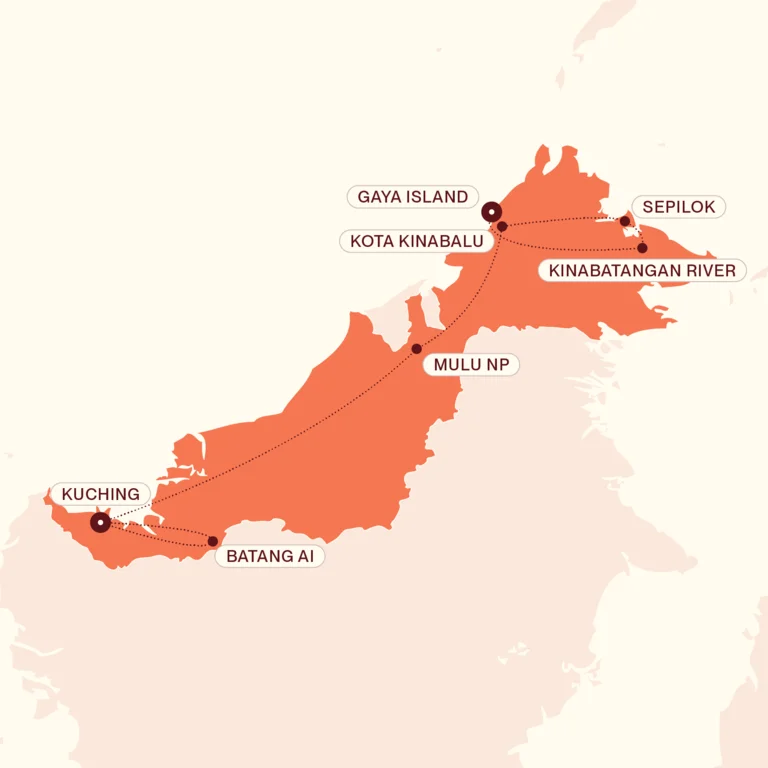 Best of Borneo map