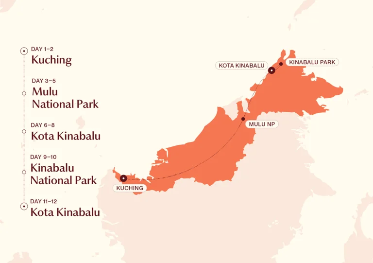Borneo to be Wild map