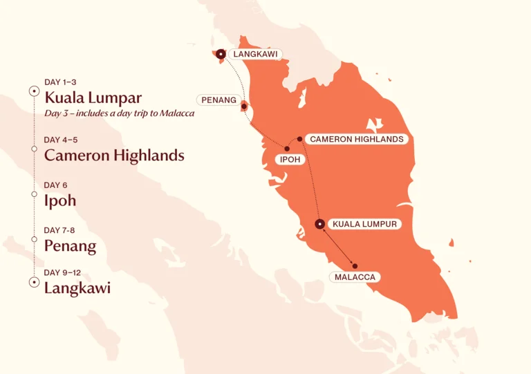 Self-Drive Malaysia map