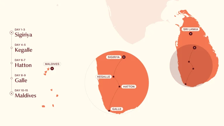 Sri Lanka & The Maldives Map