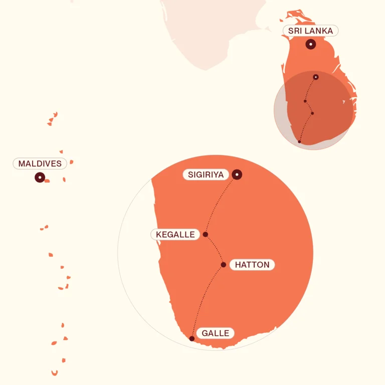 Sri Lanka & The Maldives Map