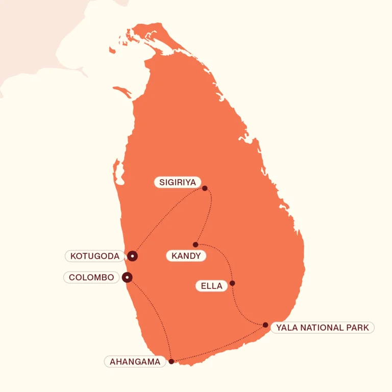 Sri Lanka Family Adventure Map