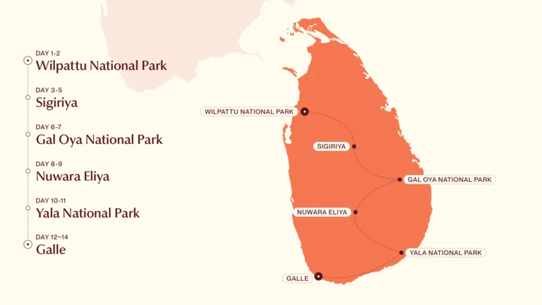 Sri Lanka Wildlife Map