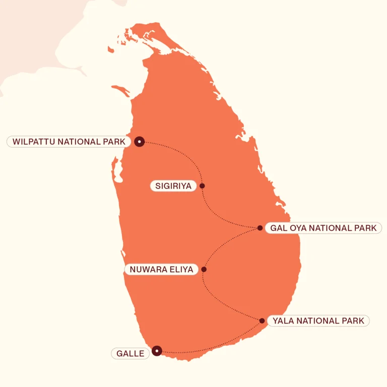 Sri Lanka Wildlife Map