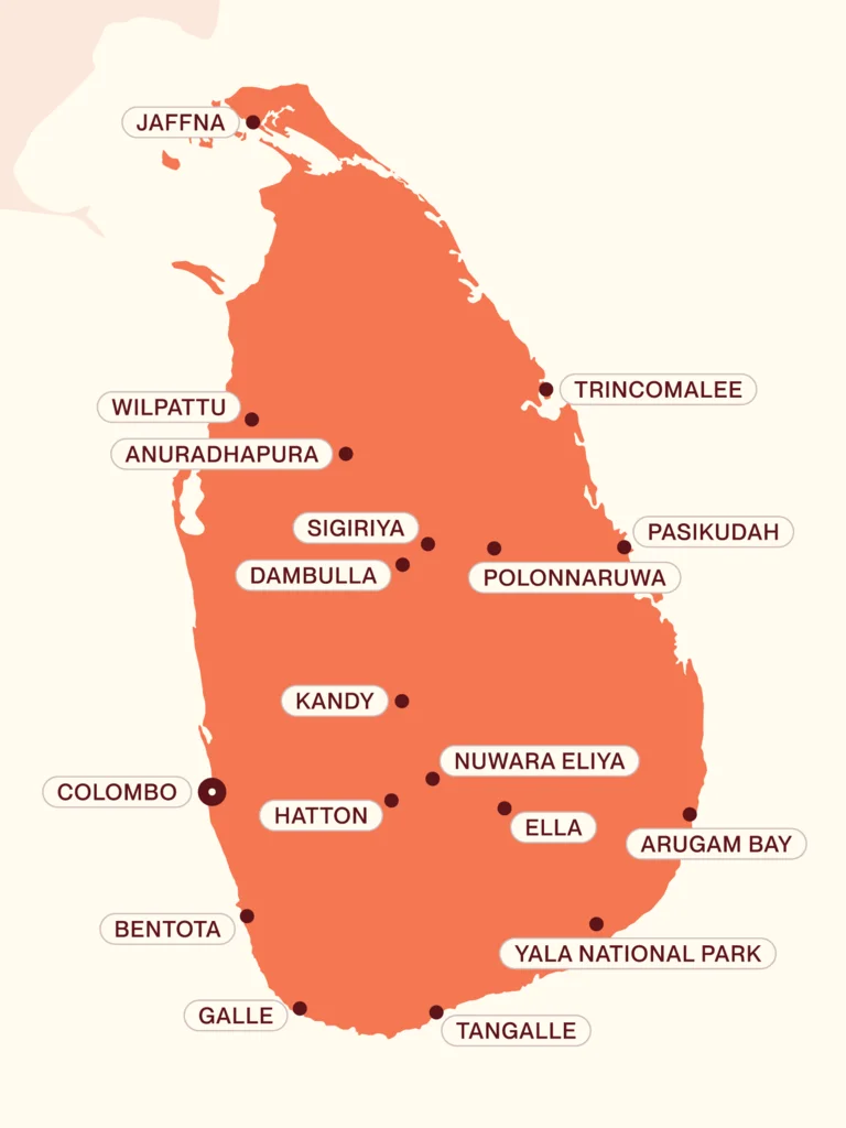 Sri Lanka map mobile