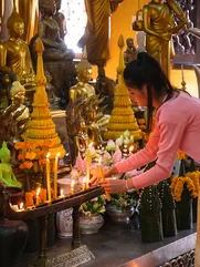Boun Bang Fai Buddha offering in Laos