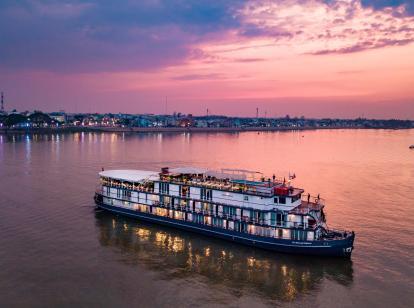 Heritage Line cruise boat at sunset - Heritage Line