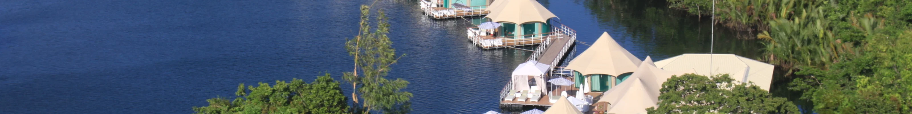 Aerial view of 4 Rivers Floating Lodge