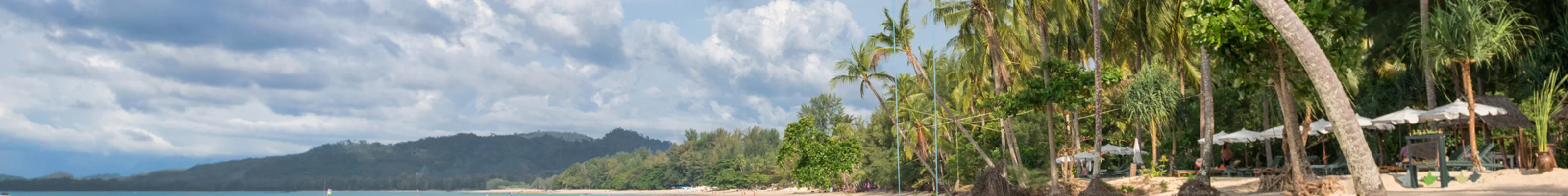 Warm waters and beautiful beach in Khao Lak on a sunny day