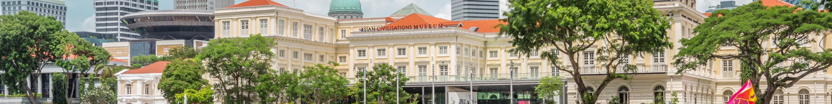 Colonial buildings along the riverside in Singapore 