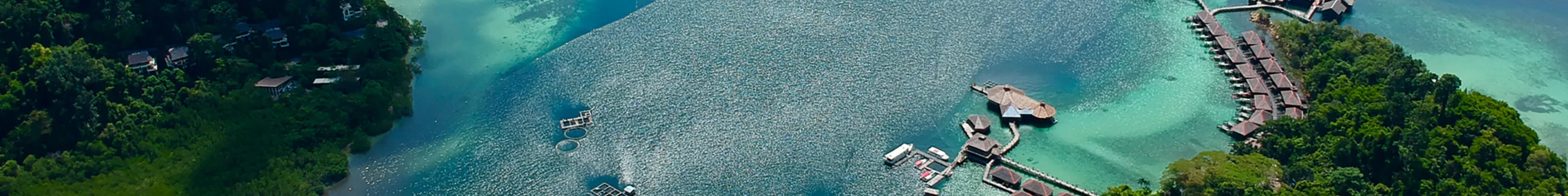 Vivid reef colours in Gaya island's coast in Borneo