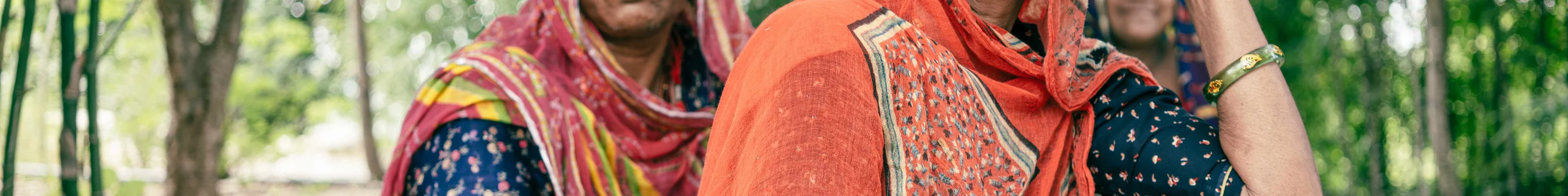 Indian women smiling at the camera