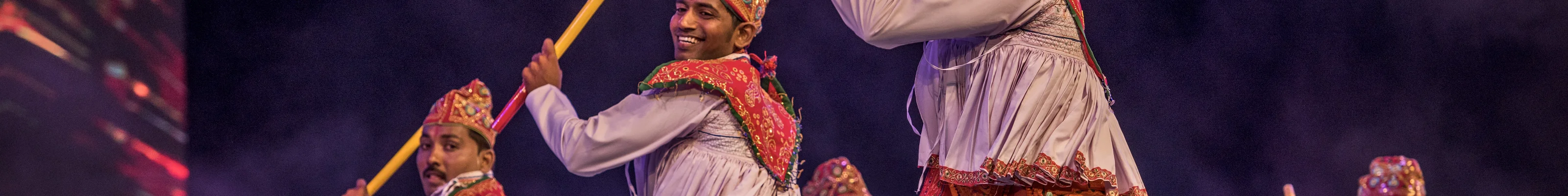 Men dancing in India