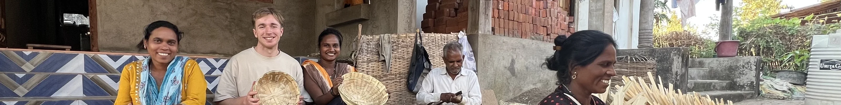Villagers with a tourist in Dangs