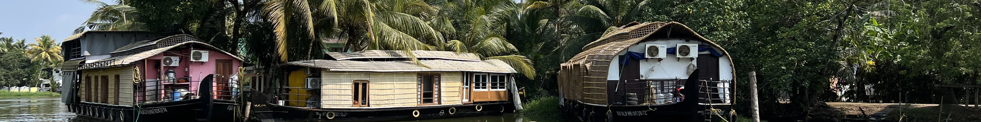 Kerala Backwaters with floating houses
